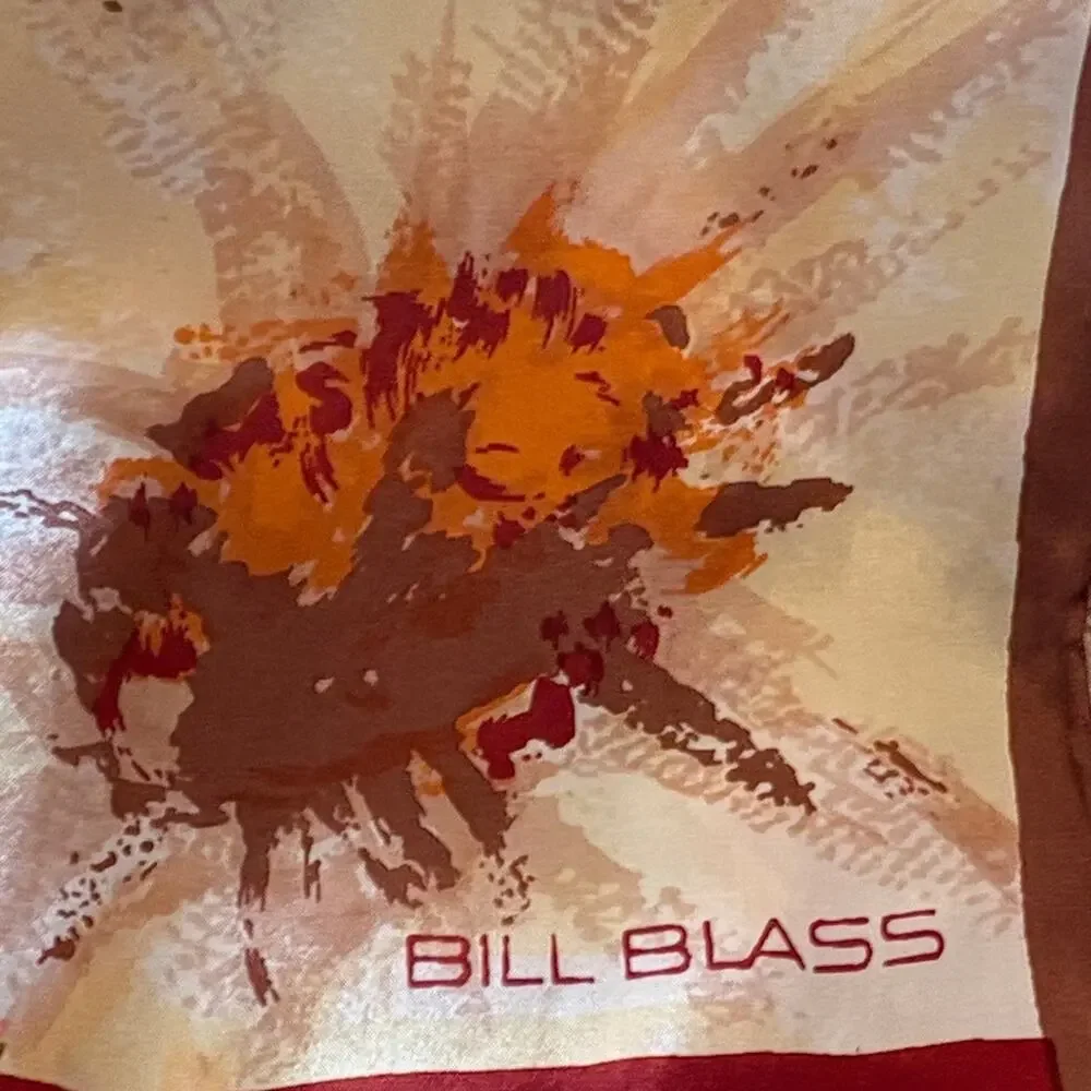 Bill Blass vintage  silk Splash Scarf